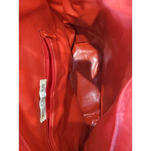 Vintage Nordstrom Red Leather Purse Made In Hong Kong - Picture 2 of 6